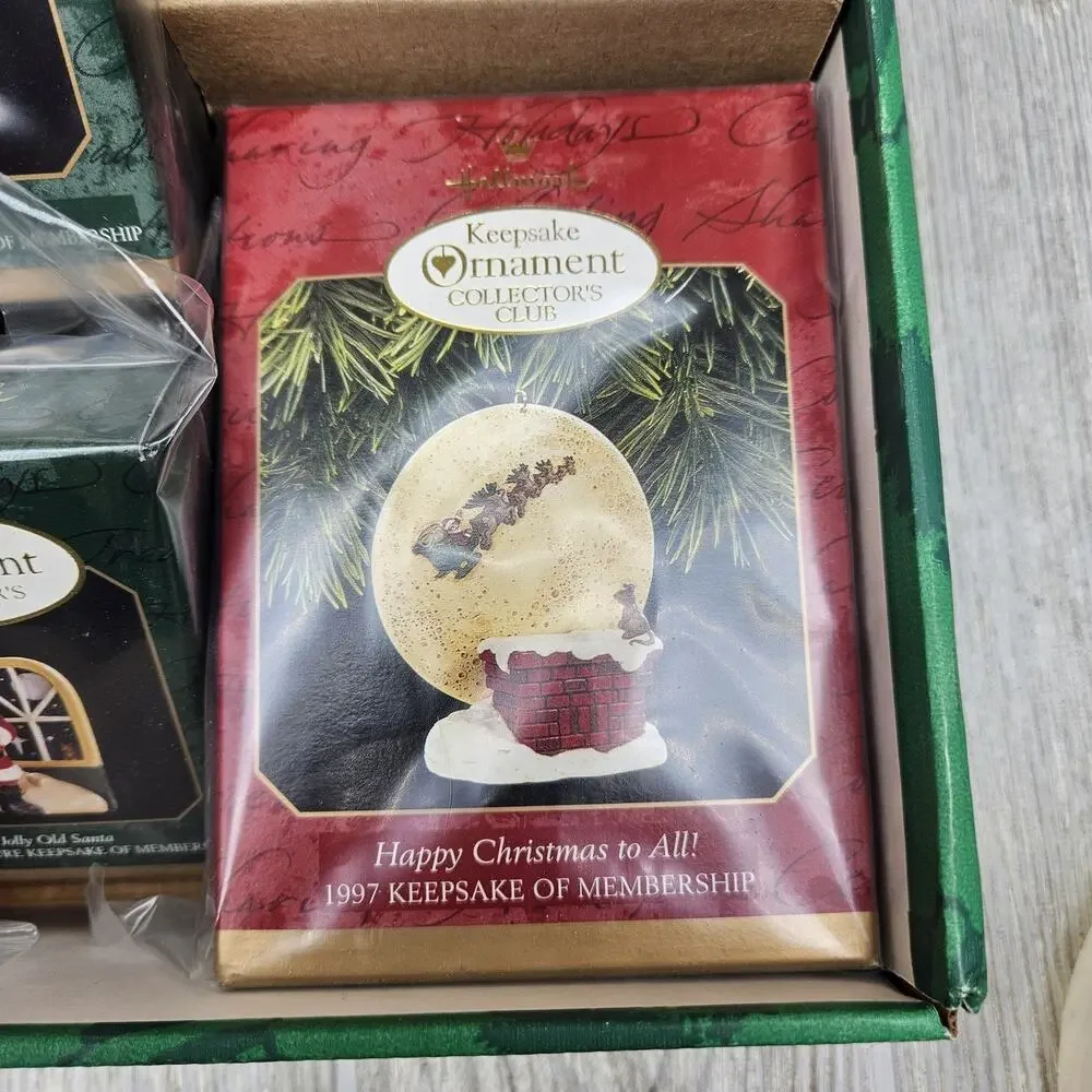 1997 Hallmark Keepsake Ornament Club Kit Night‎ Before Christmas Set of 4 NEW